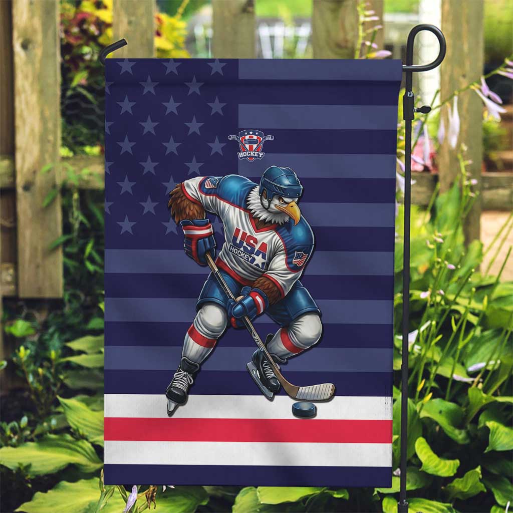 USA Ice Hockey Garden Flag United States Eagle Mascot Style