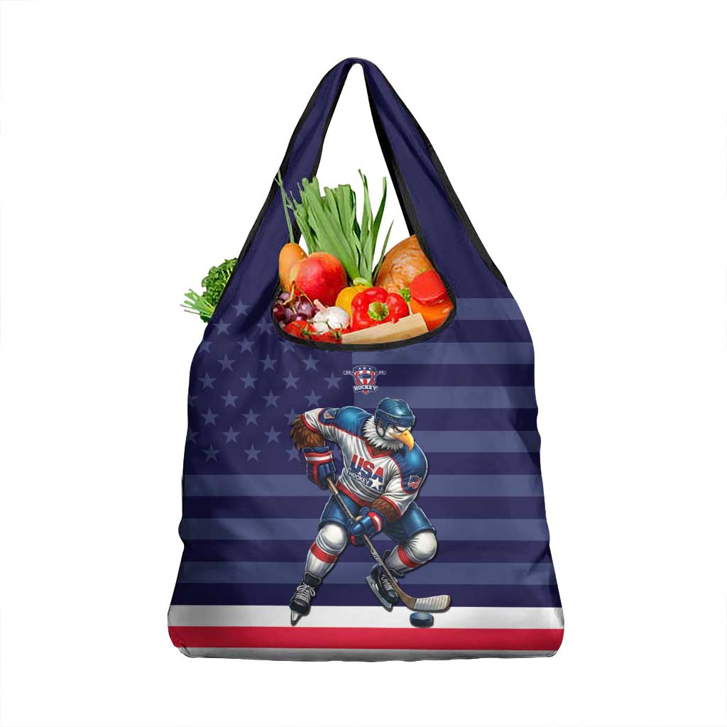 USA Ice Hockey Grocery Bag United States Eagle Mascot Style