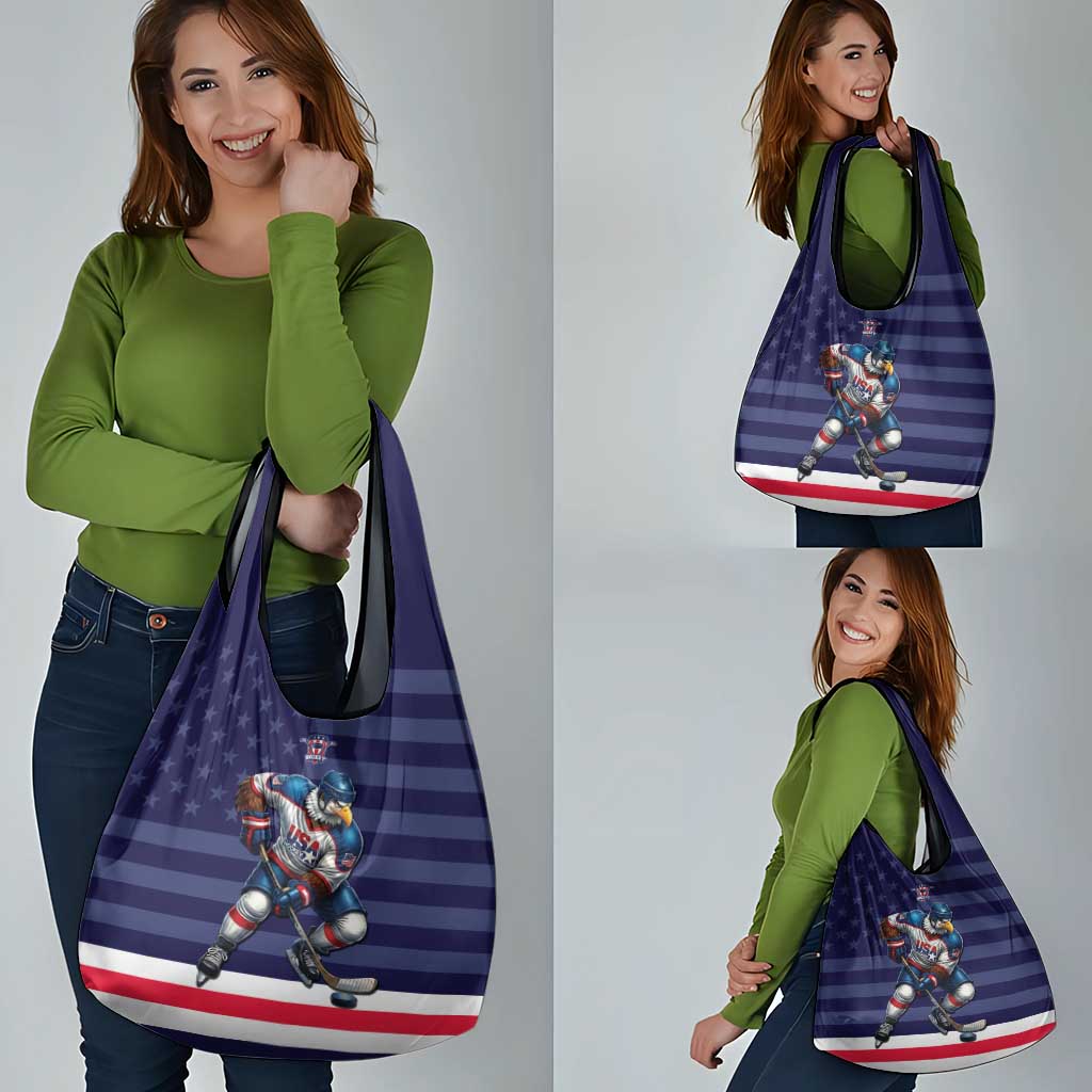 USA Ice Hockey Grocery Bag United States Eagle Mascot Style