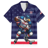 Custom USA Ice Hockey Hawaiian Shirt United States Eagle Mascot Style