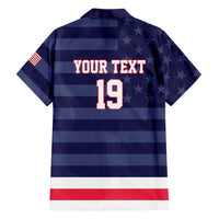 Custom USA Ice Hockey Hawaiian Shirt United States Eagle Mascot Style