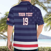Custom USA Ice Hockey Hawaiian Shirt United States Eagle Mascot Style