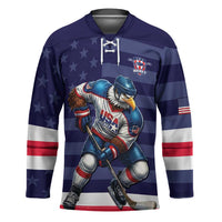Custom USA Ice Hockey Hockey Jersey United States Eagle Mascot Style