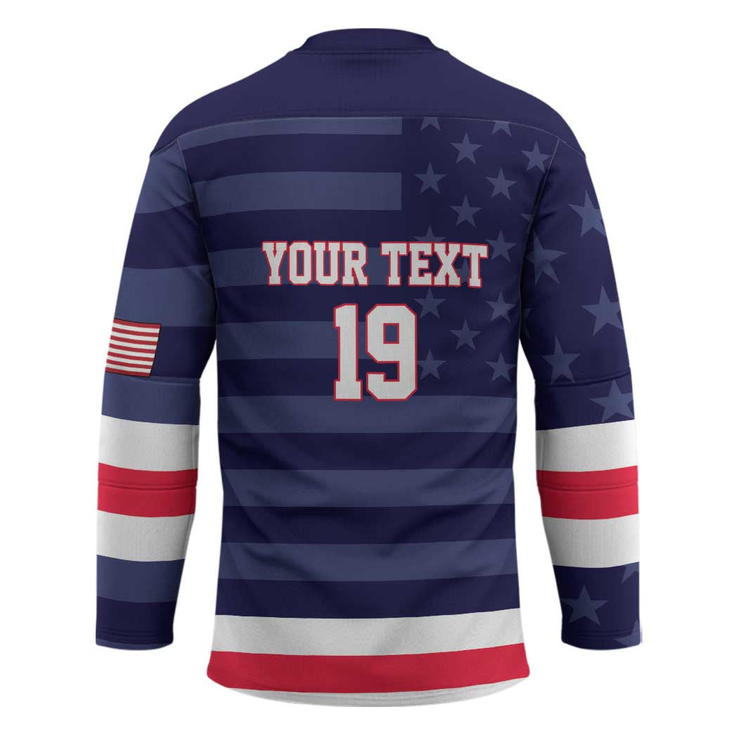 Custom USA Ice Hockey Hockey Jersey United States Eagle Mascot Style