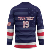 Custom USA Ice Hockey Hockey Jersey United States Eagle Mascot Style