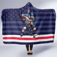 USA Ice Hockey Hooded Blanket United States Eagle Mascot Style
