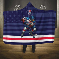 USA Ice Hockey Hooded Blanket United States Eagle Mascot Style