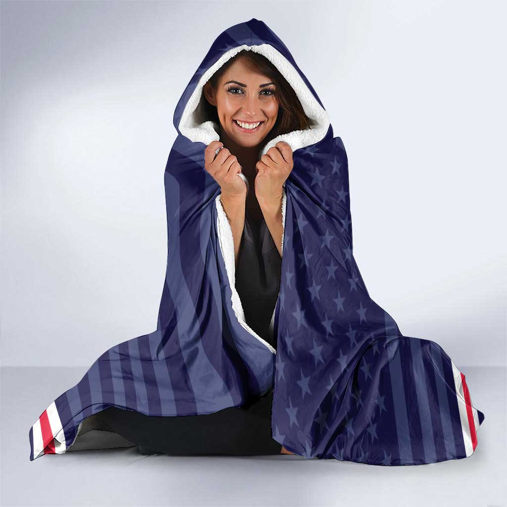 USA Ice Hockey Hooded Blanket United States Eagle Mascot Style