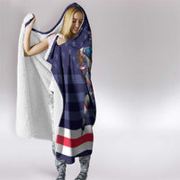 USA Ice Hockey Hooded Blanket United States Eagle Mascot Style