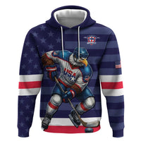 Custom USA Ice Hockey Hoodie United States Eagle Mascot Style