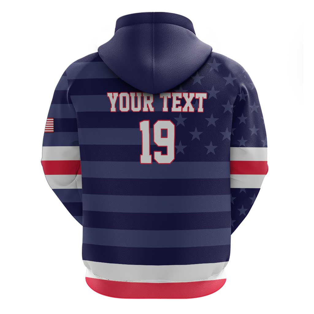 Custom USA Ice Hockey Hoodie United States Eagle Mascot Style