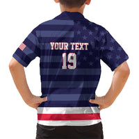Custom USA Ice Hockey Kid Hawaiian Shirt United States Eagle Mascot Style