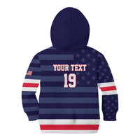 Custom USA Ice Hockey Kid Hoodie United States Eagle Mascot Style