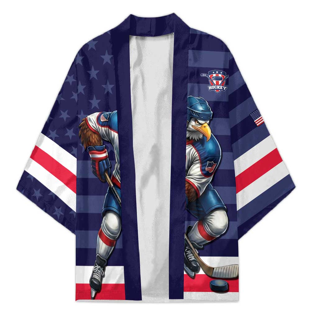 Custom USA Ice Hockey Kimono United States Eagle Mascot Style
