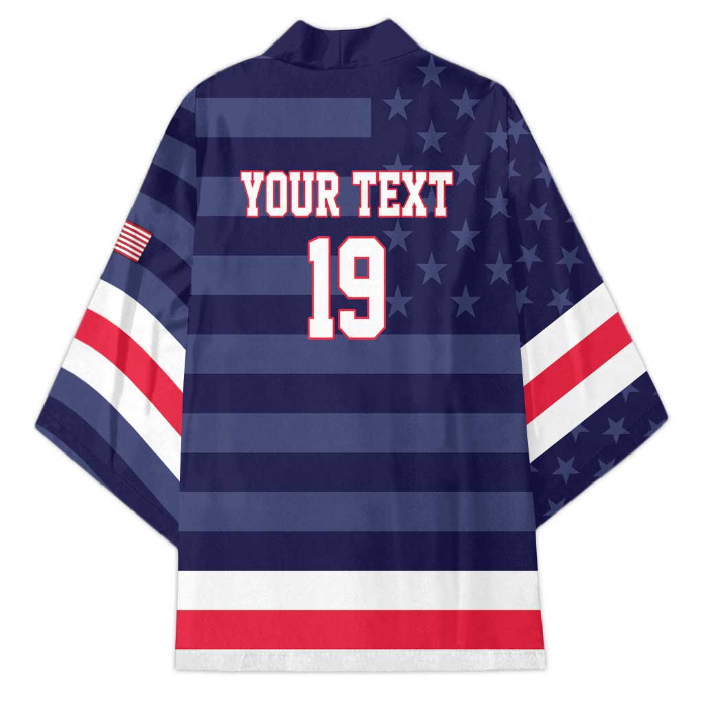 Custom USA Ice Hockey Kimono United States Eagle Mascot Style