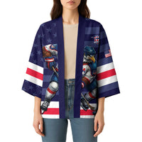 Custom USA Ice Hockey Kimono United States Eagle Mascot Style