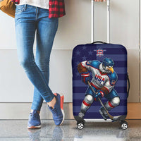 USA Ice Hockey Luggage Cover United States Eagle Mascot Style