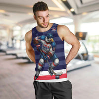 Custom USA Ice Hockey Men Tank Top United States Eagle Mascot Style