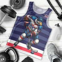 Custom USA Ice Hockey Men Tank Top United States Eagle Mascot Style
