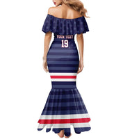 Custom USA Ice Hockey Mermaid Dress United States Eagle Mascot Style