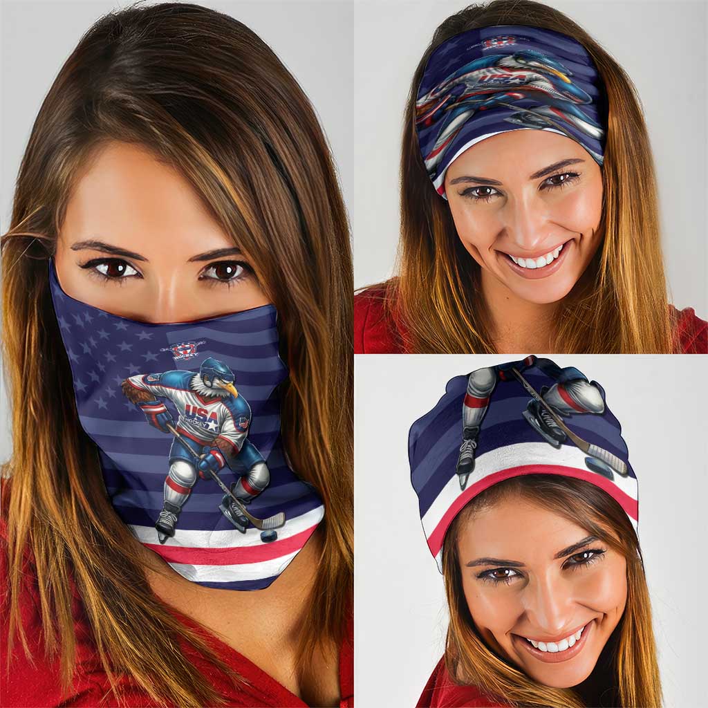 USA Ice Hockey Neck Gaiter United States Eagle Mascot Style