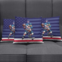 USA Ice Hockey Pillow Cover United States Eagle Mascot Style