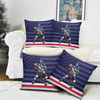 USA Ice Hockey Pillow Cover United States Eagle Mascot Style