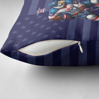 USA Ice Hockey Pillow Cover United States Eagle Mascot Style