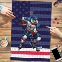 USA Ice Hockey Puzzle United States Eagle Mascot Style