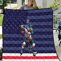 USA Ice Hockey Quilt United States Eagle Mascot Style