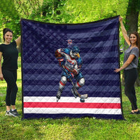 USA Ice Hockey Quilt United States Eagle Mascot Style