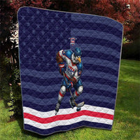 USA Ice Hockey Quilt United States Eagle Mascot Style