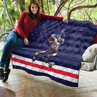 USA Ice Hockey Quilt United States Eagle Mascot Style