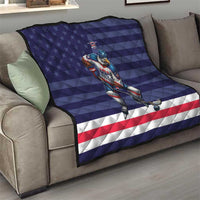 USA Ice Hockey Quilt United States Eagle Mascot Style