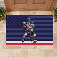 USA Ice Hockey Rubber Doormat United States Eagle Mascot Style
