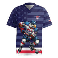 Custom USA Ice Hockey Rugby Jersey United States Eagle Mascot Style