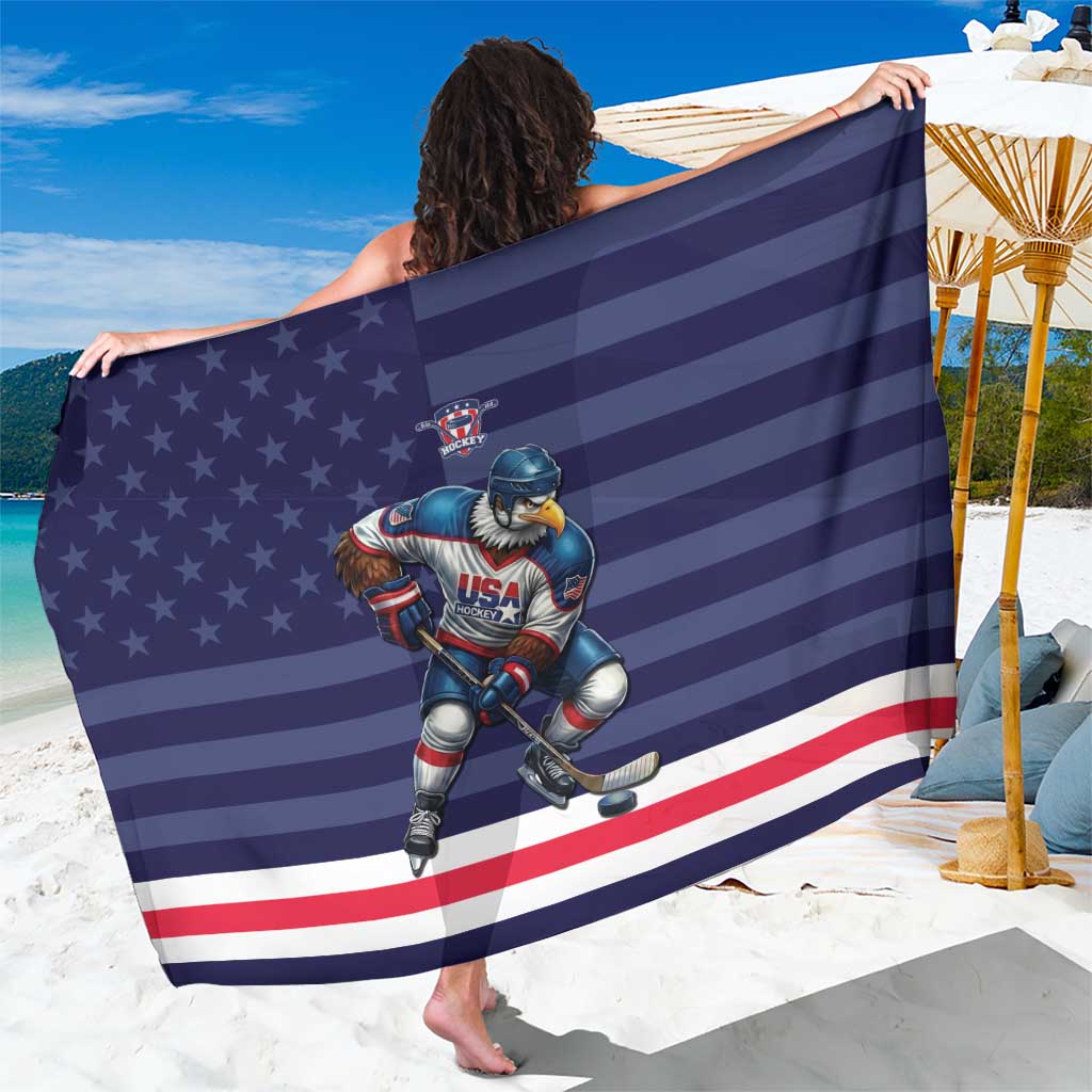 USA Ice Hockey Sarong United States Eagle Mascot Style