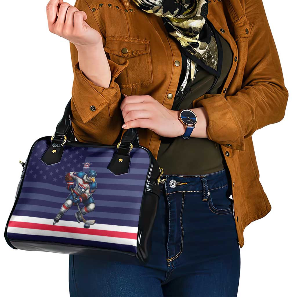 USA Ice Hockey Shoulder Handbag United States Eagle Mascot Style