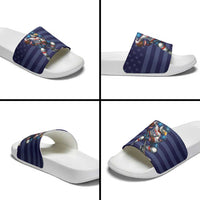 USA Ice Hockey Slide Sandals United States Eagle Mascot Style