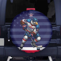 USA Ice Hockey Spare Tire Cover United States Eagle Mascot Style