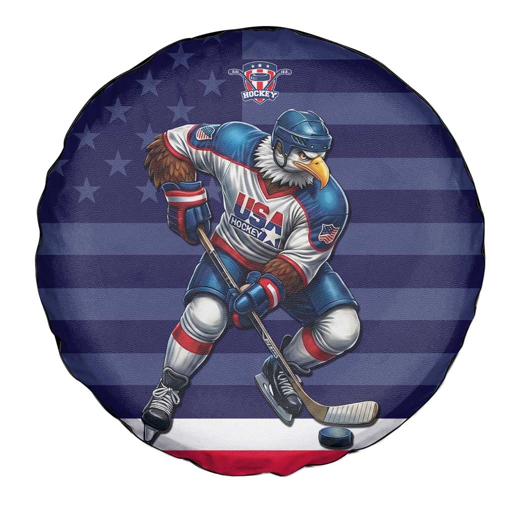 USA Ice Hockey Spare Tire Cover United States Eagle Mascot Style