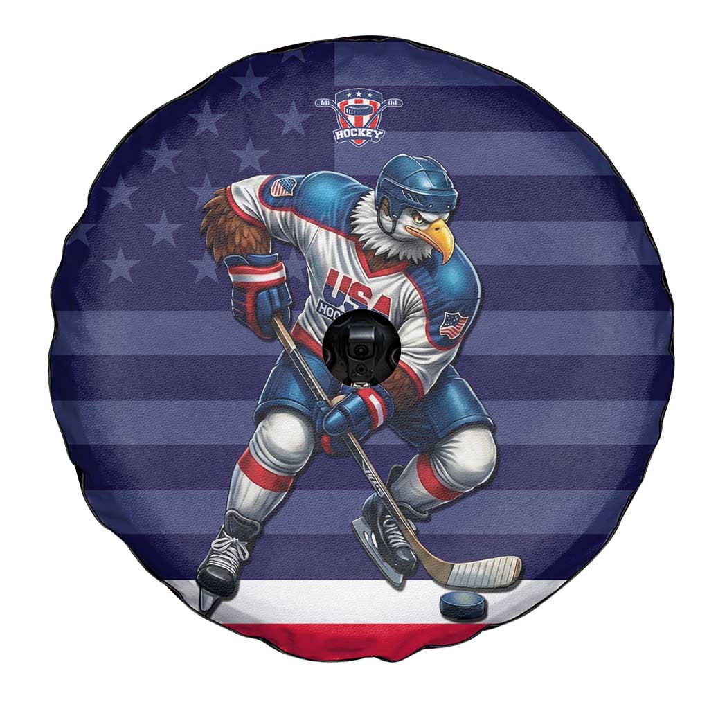 USA Ice Hockey Spare Tire Cover United States Eagle Mascot Style
