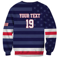 Custom USA Ice Hockey Sweatshirt United States Eagle Mascot Style