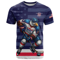 Custom USA Ice Hockey T Shirt United States Eagle Mascot Style