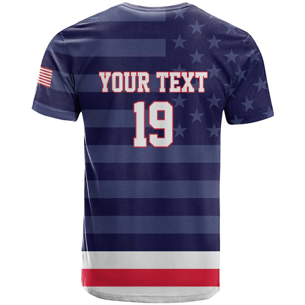 Custom USA Ice Hockey T Shirt United States Eagle Mascot Style