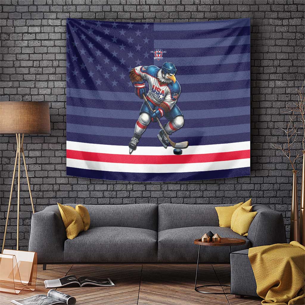 USA Ice Hockey Tapestry United States Eagle Mascot Style