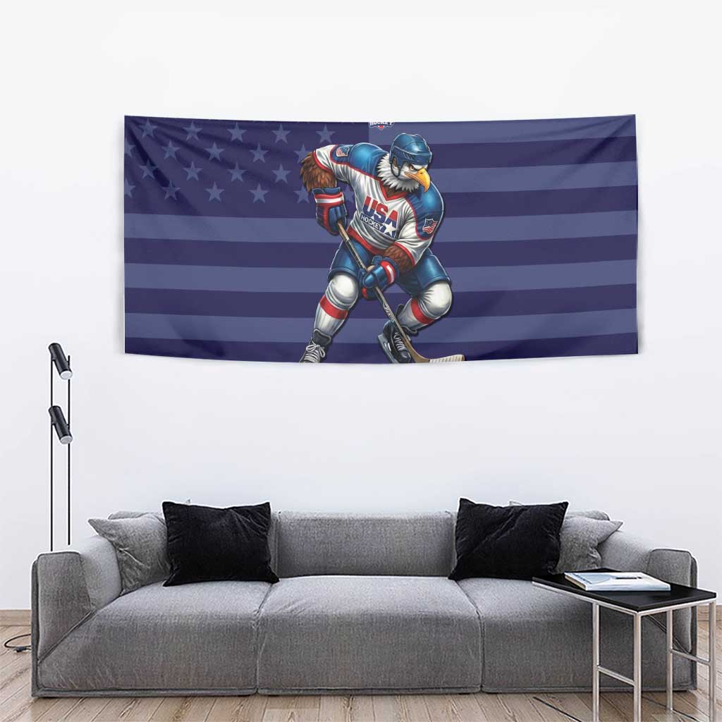 USA Ice Hockey Tapestry United States Eagle Mascot Style