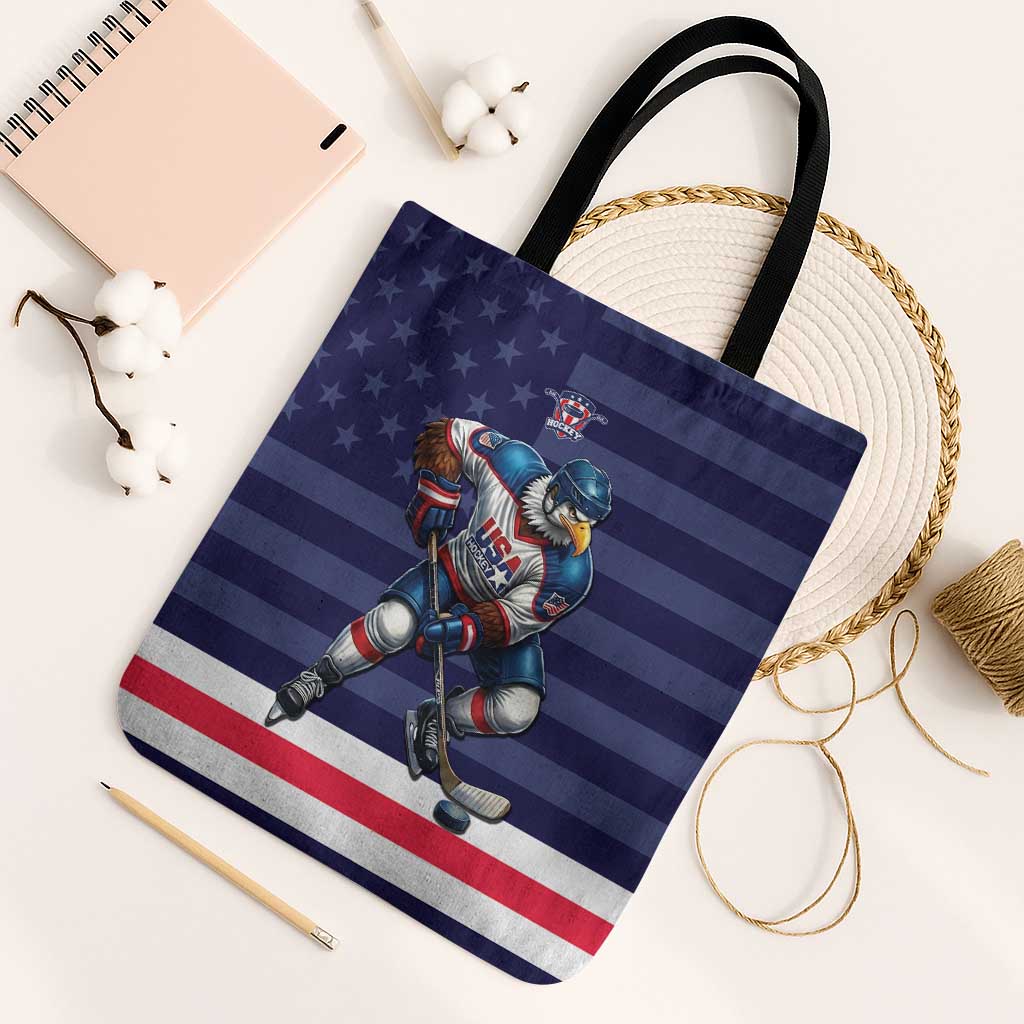 USA Ice Hockey Tote Bag United States Eagle Mascot Style