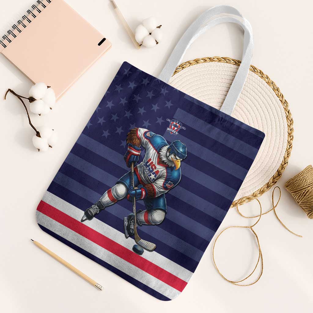 USA Ice Hockey Tote Bag United States Eagle Mascot Style