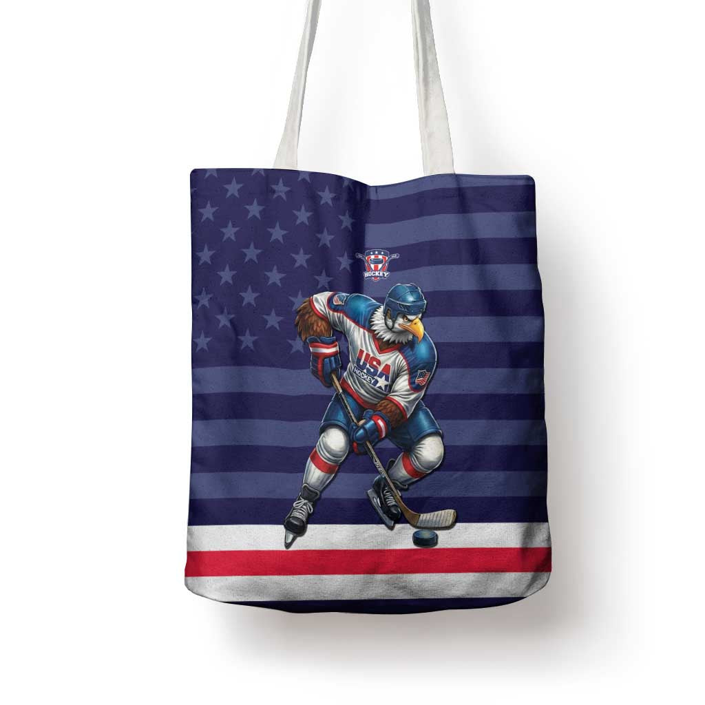 USA Ice Hockey Tote Bag United States Eagle Mascot Style
